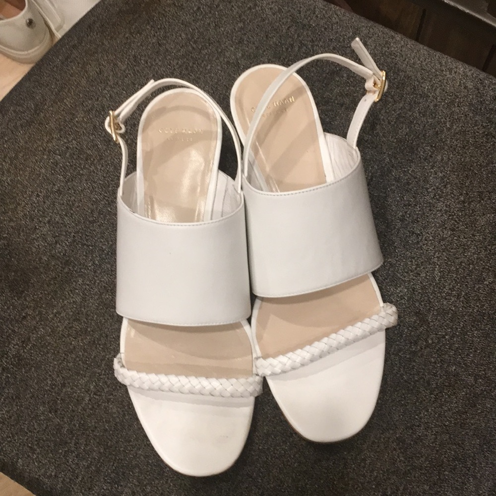 Cole Haan white sandals